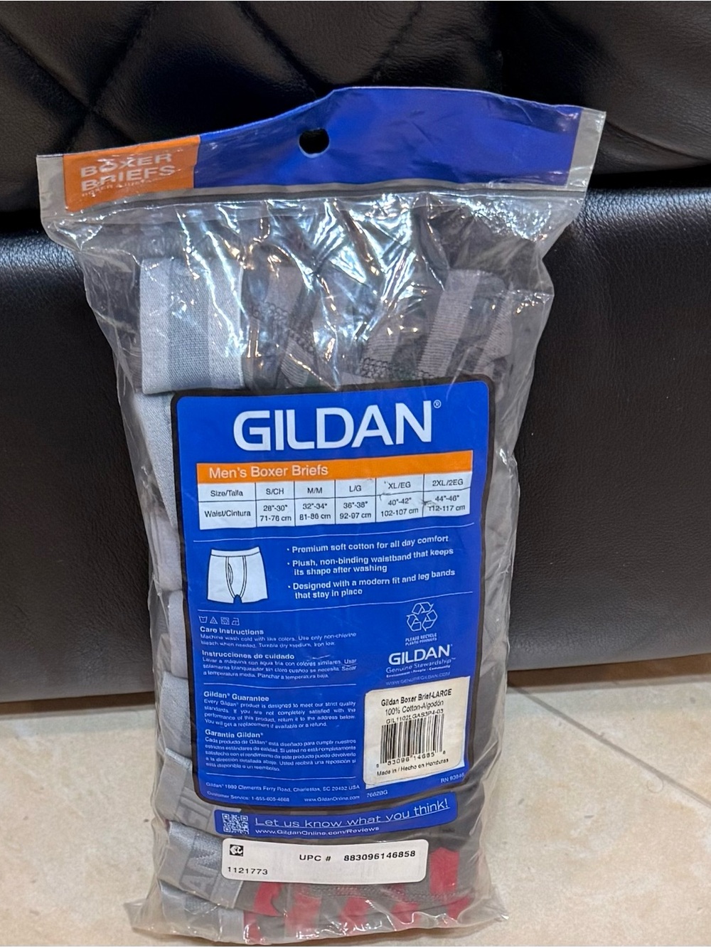 Gildan Men's 4 packs Boxer Briefs Multicolor Striped L/G:36-38 New with tags - Picture 7 of 7